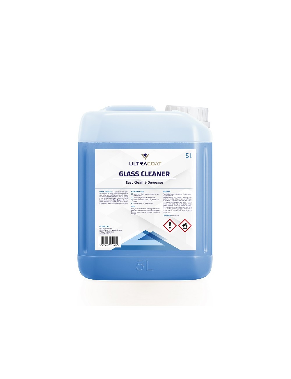 Ultracoat Glass Cleaner 5L Płyn do mycia szyb