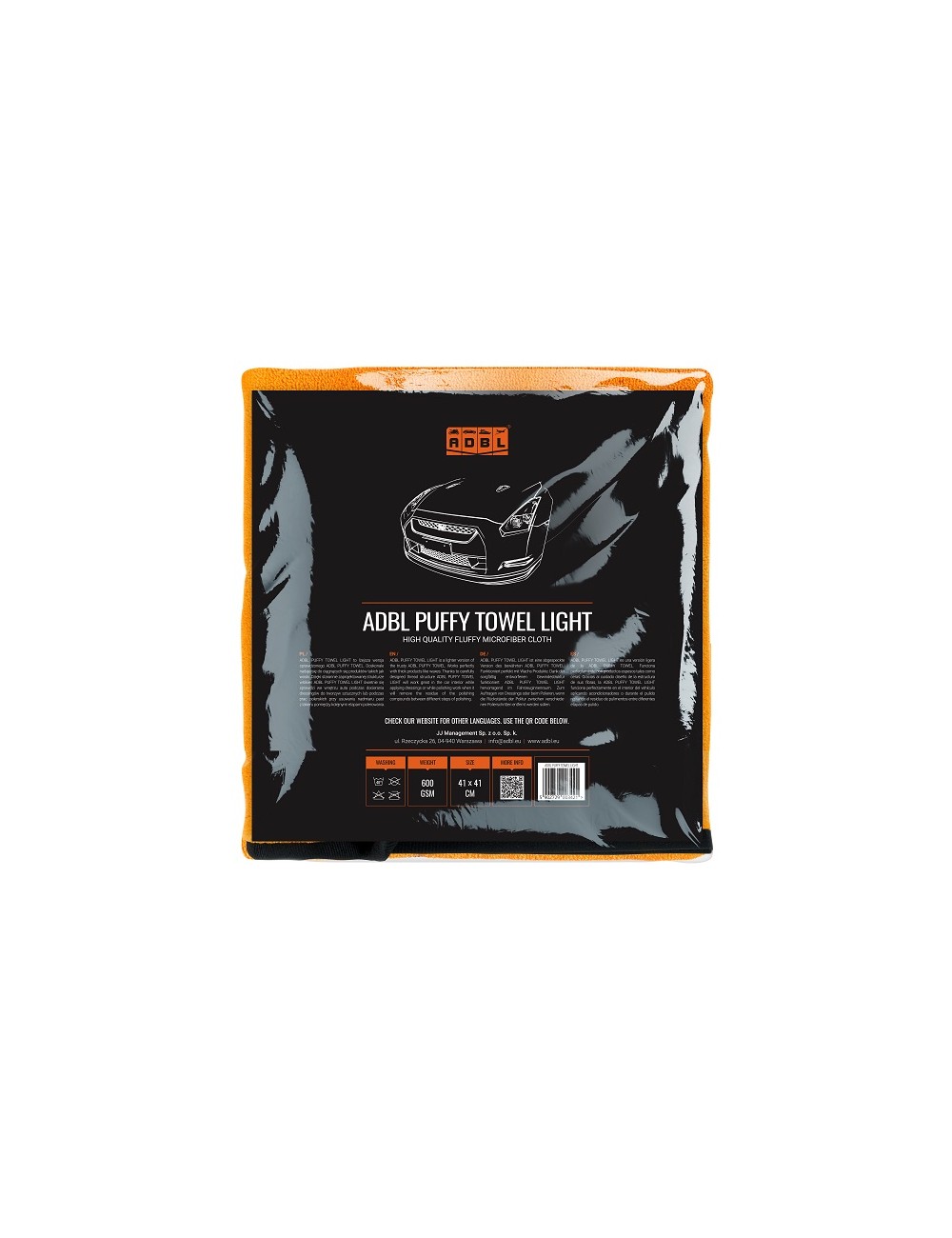 ADBL Puffy Towel Light 41x41cm 600GSM
