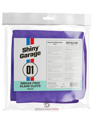 Shiny Garage Smear Free Glass Cloth 2pack