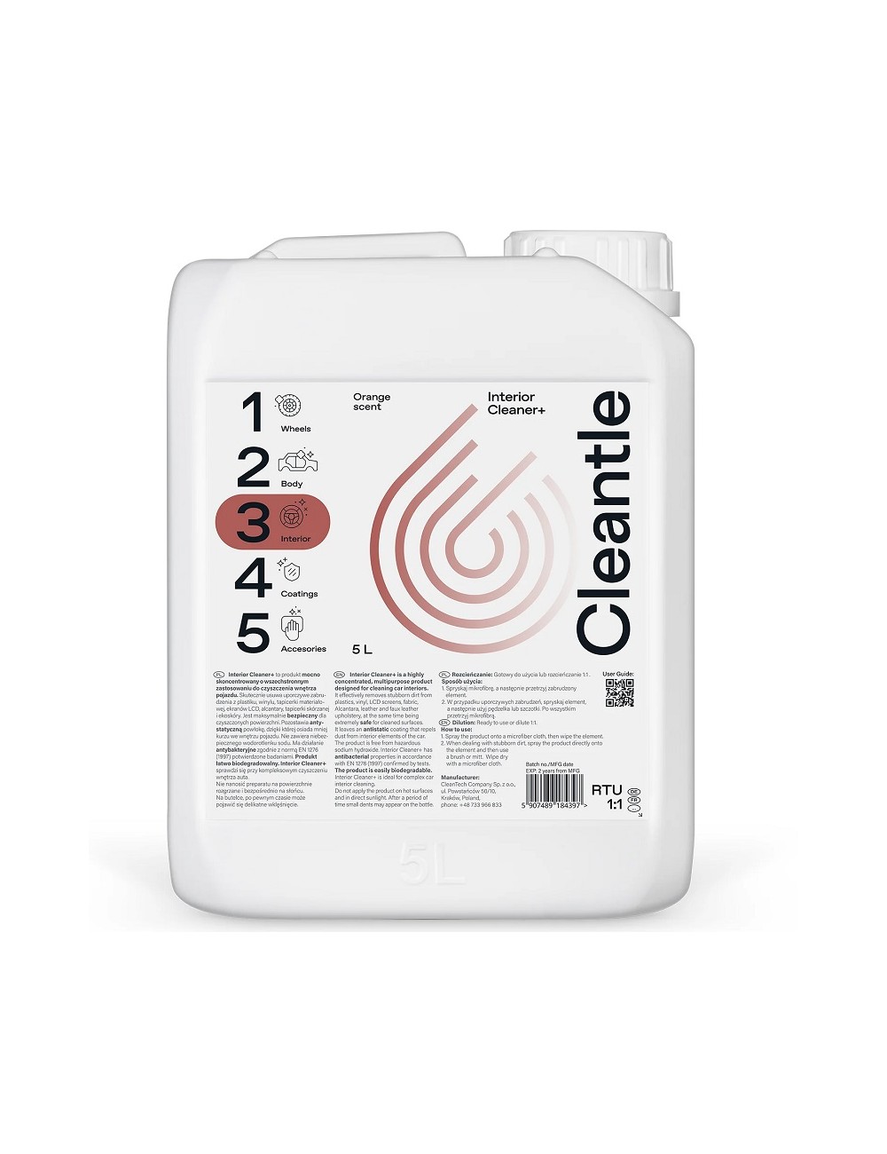 Cleantle Interior Cleaner Plus 5L