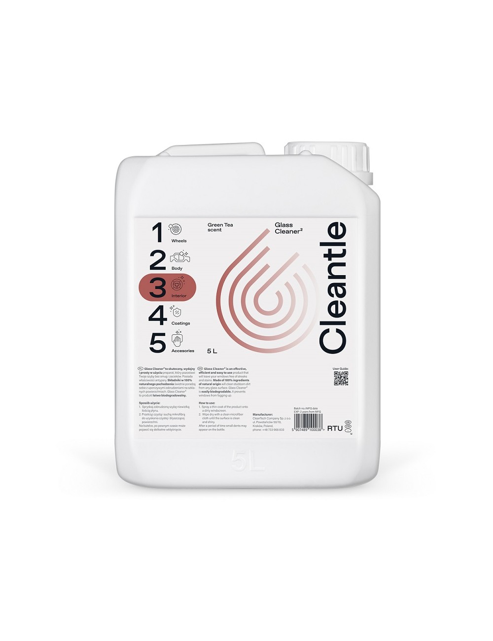 Cleantle Glass Cleaner2 5L