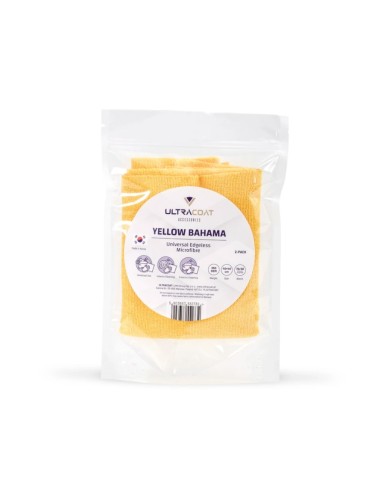 Ultracoat Yellow Bahama 250 GSM Microfibre Cloth 2-pack