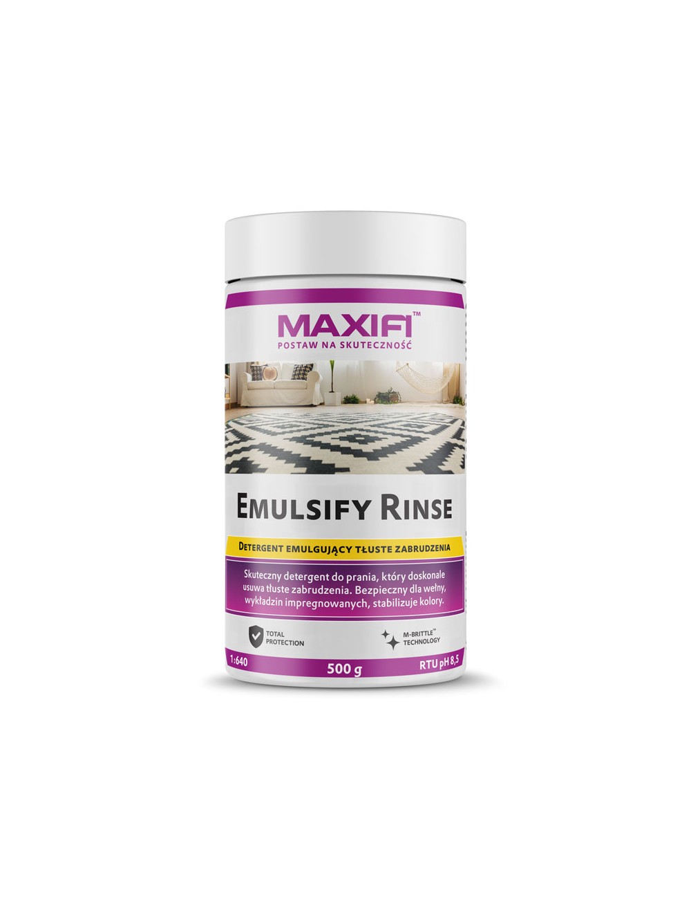 Maxifi Emulsify Rinse E585 500g - detergent do prania ekstrakcyjnego tapicerki