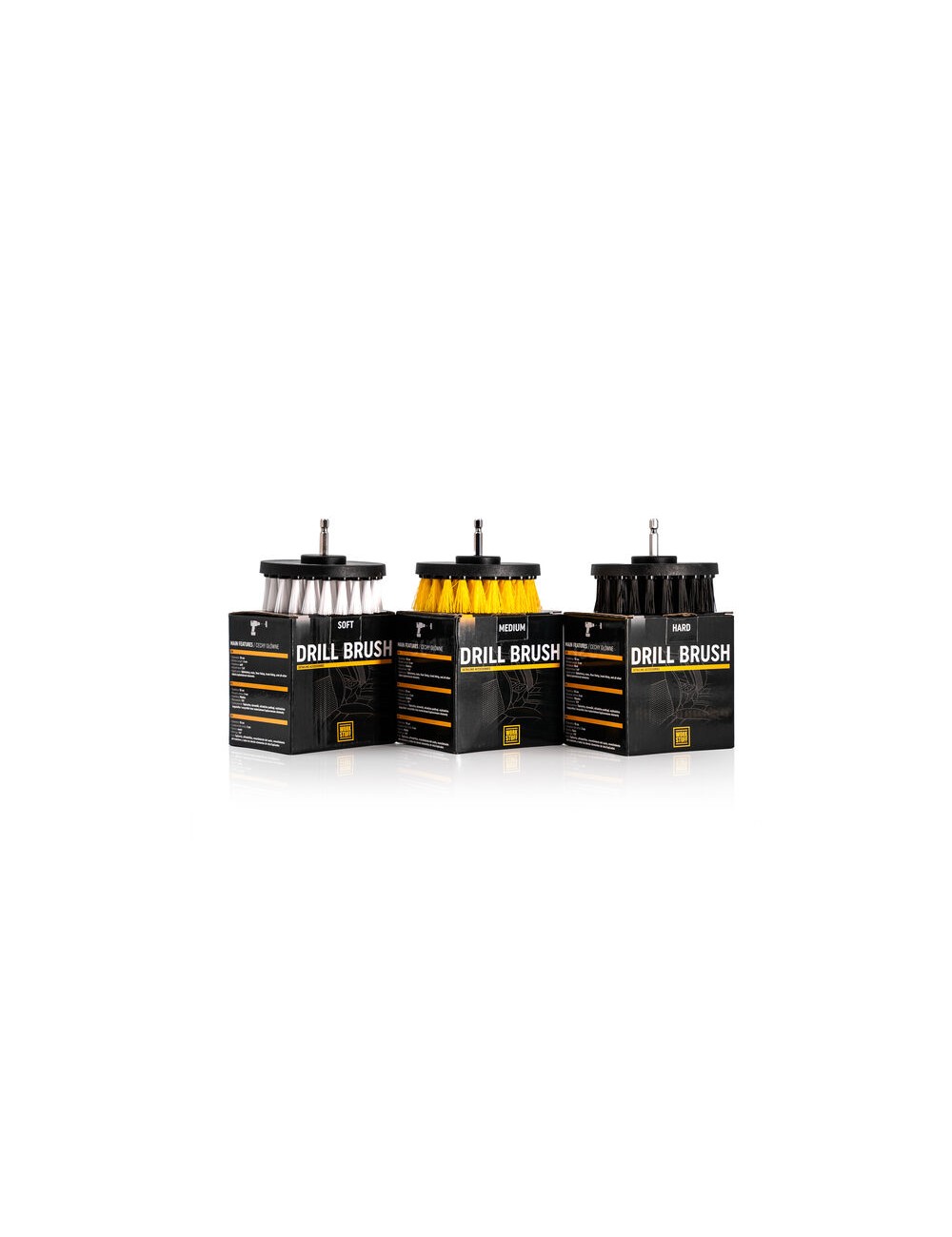 Work Stuff Drill Brush 3-pack - zestaw szczotek na wkrętarkę