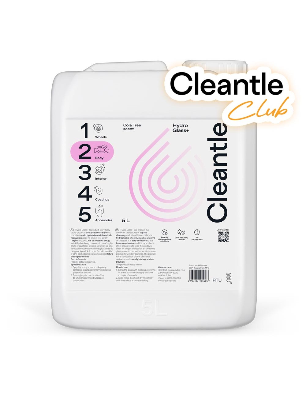 Cleantle Hydro Glass+ 5L