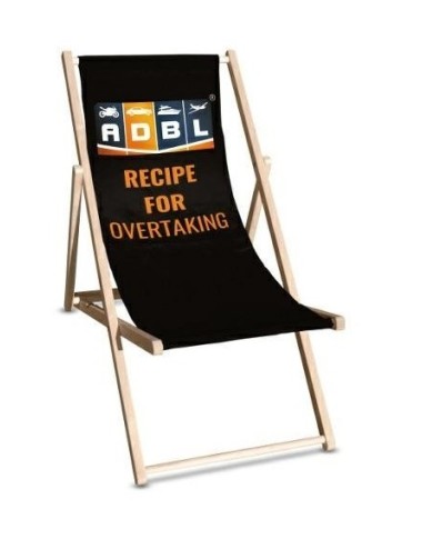 ADBL Sunbed - drewniany leżak z logo ADBL