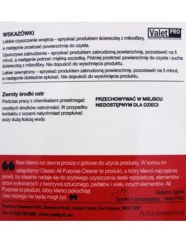 ValetPRO Classic APC 500ml