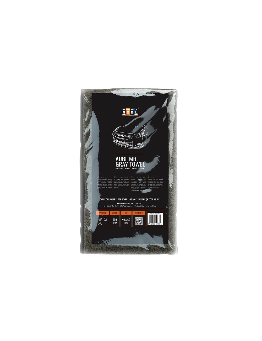 ADBL Mr.Gray Towel 60x40cm